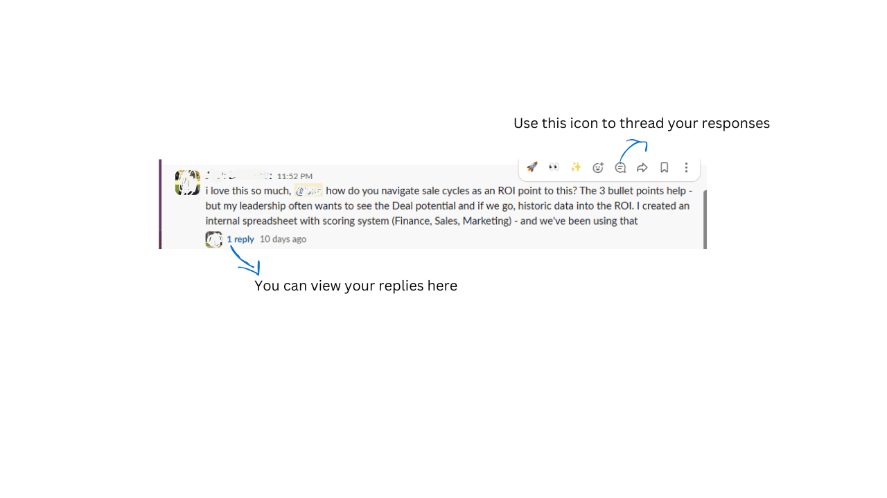 slack user interface